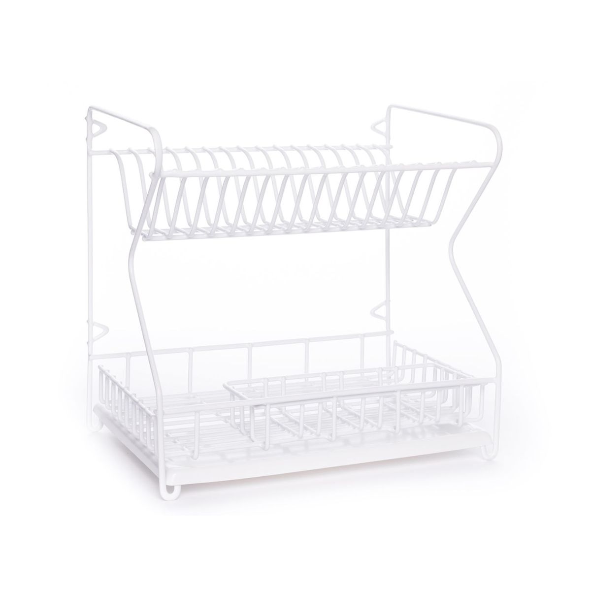 G&L HOGAR - Escurridor de 2 Niveles para 15 Platos con Bandeja