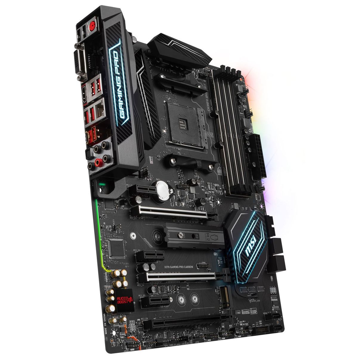 MSI - Placa Base X370 Gaming Pro Carbon 4 Slots DDR4 Hasta 64GB