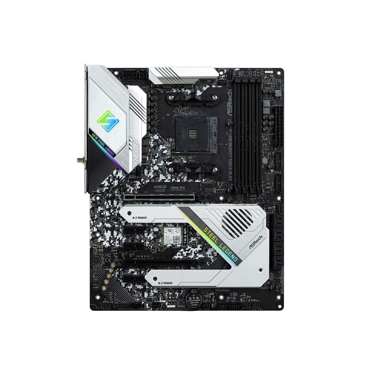 ASUS - Placa Base Asrock X570 Steel Legend Wifi AX 4 Slots DDR4