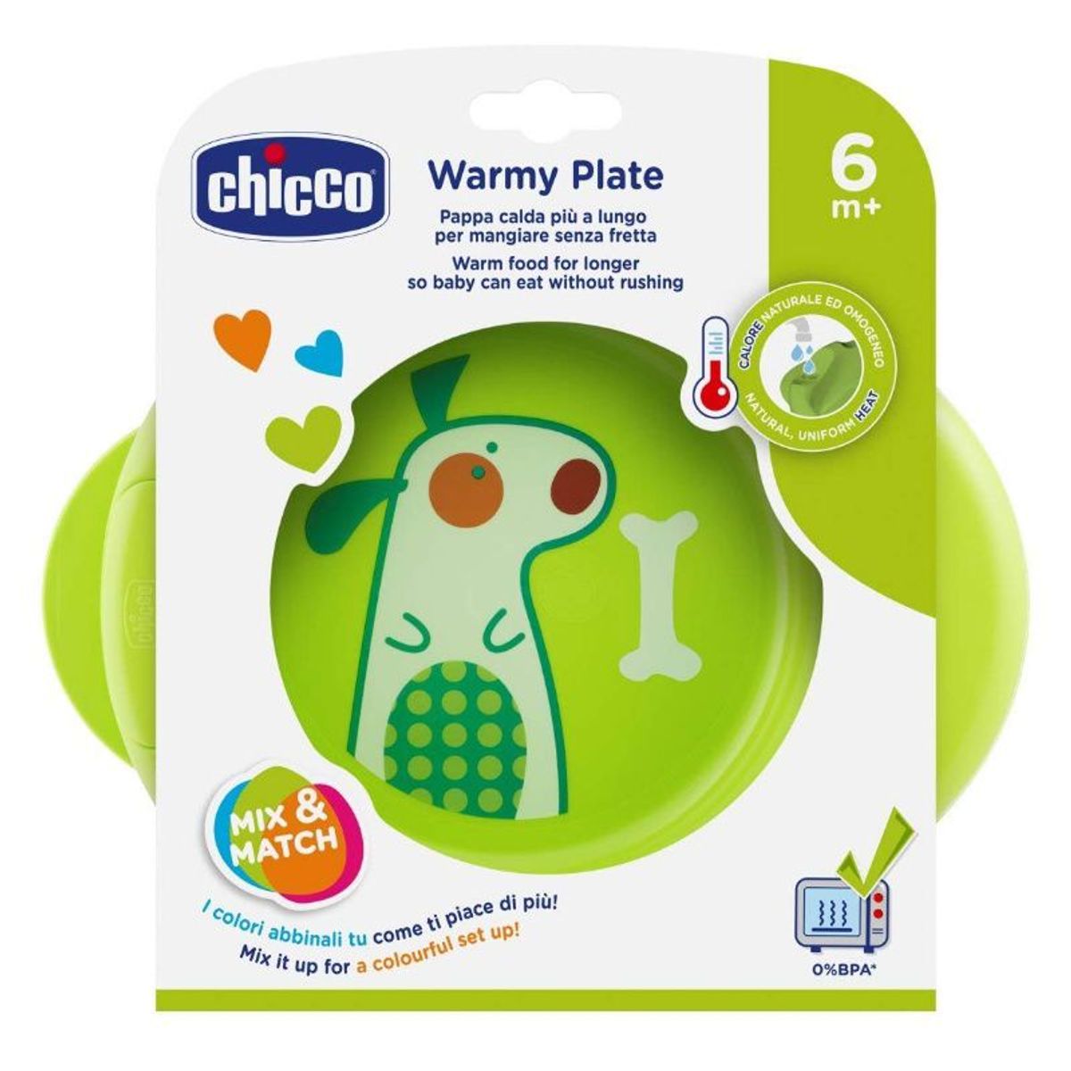 CHICCO - Plato Térmico Verde 6M