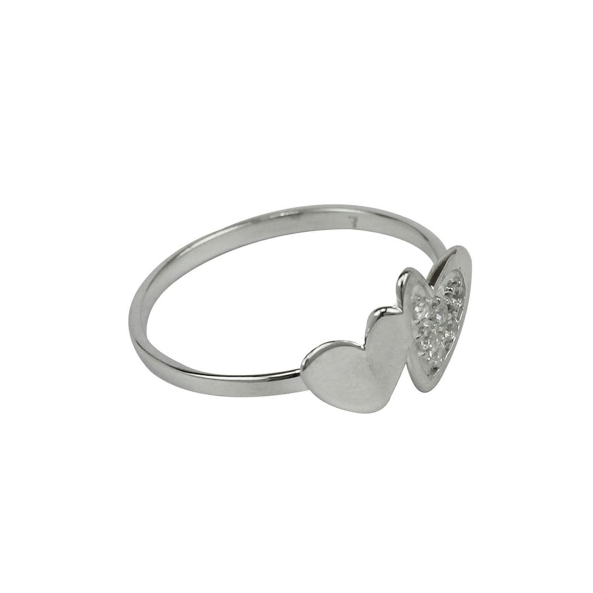 MAISHA - Anillo Doble Corazon Plata 925