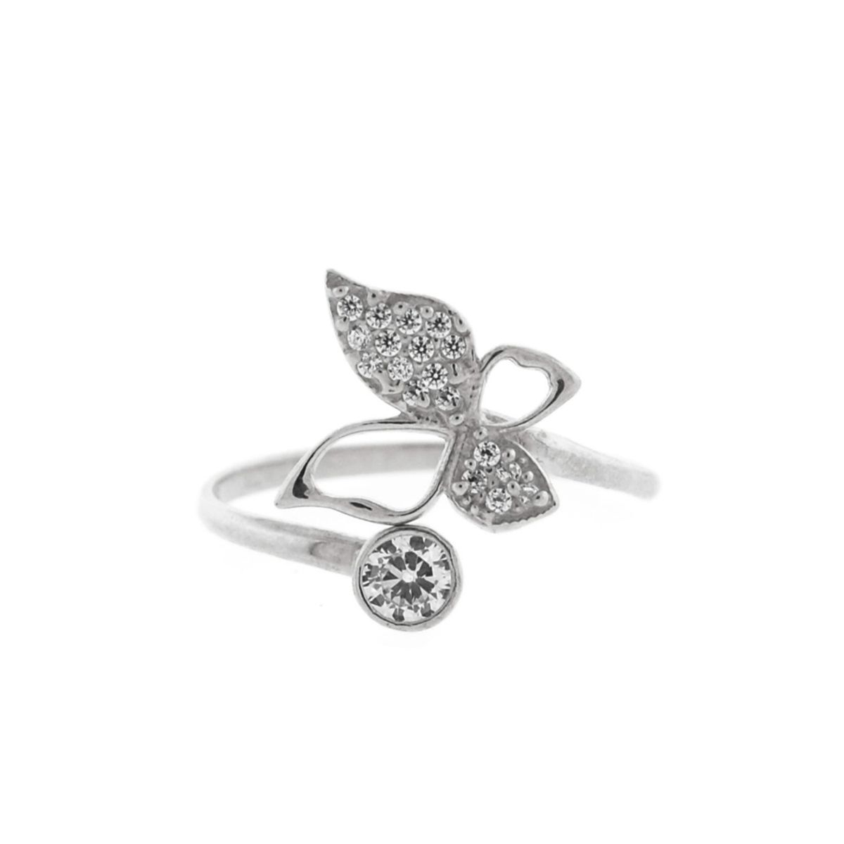 MAISHA - Anillo secuencia de Mariposa con Circón Plata 925