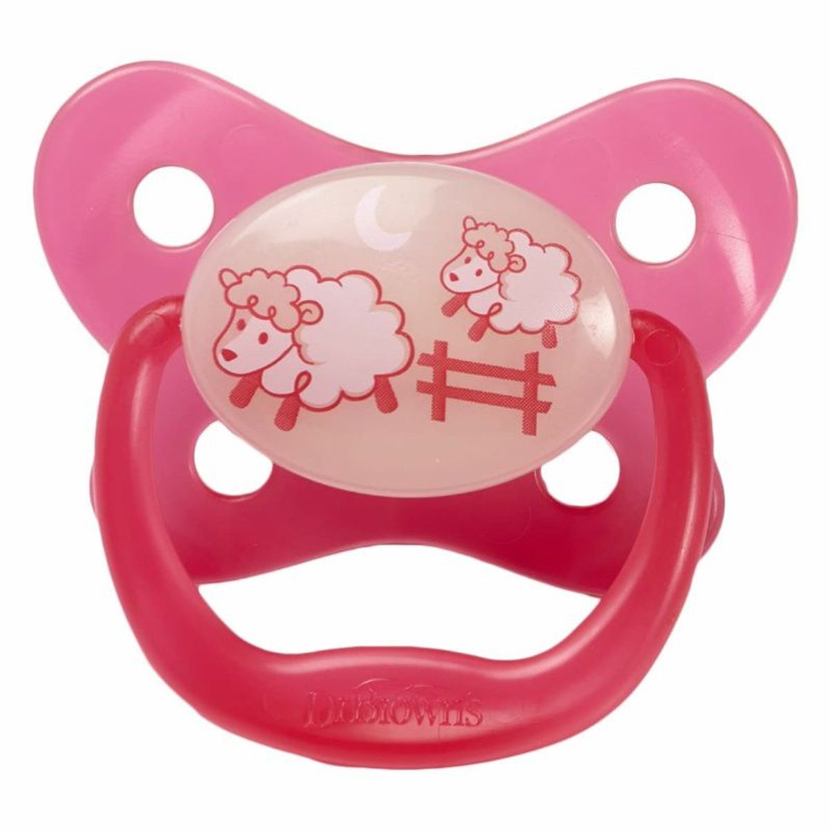 DR BROWNS - Chupón PreVent Brilla en la Oscuridad 0M a + Rosa