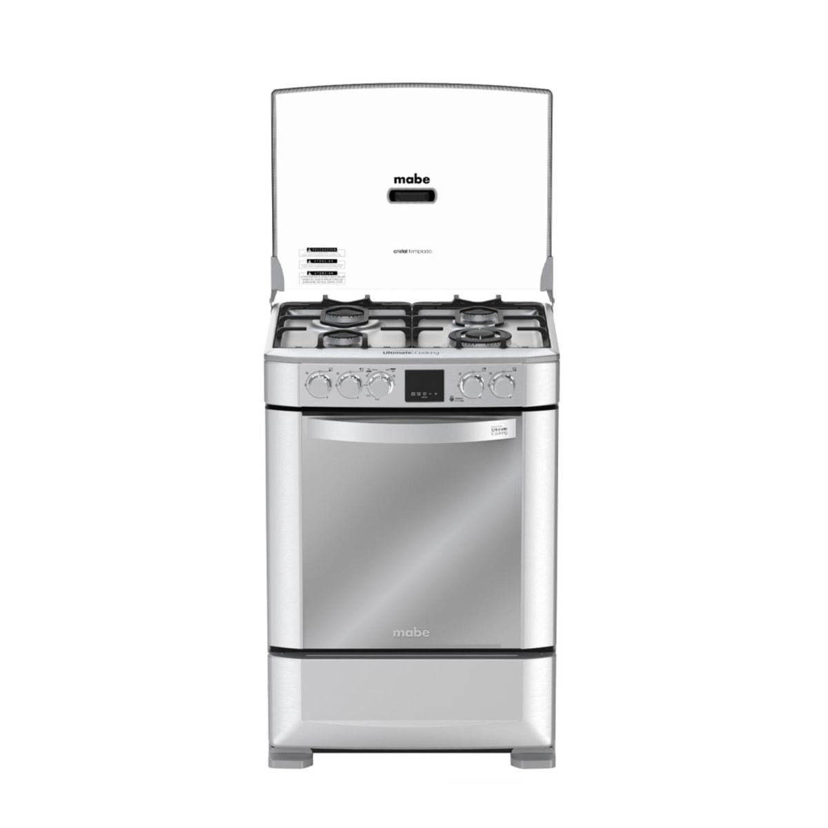 MABE - Cocina a gas 4 Hornillas 24" Acero Inox CMP6085FX0