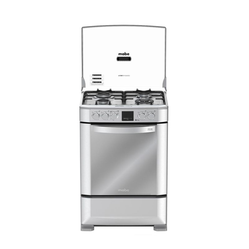 MABE - Cocina a gas 4 Hornillas 24" Acero Inox CMP6085FX0