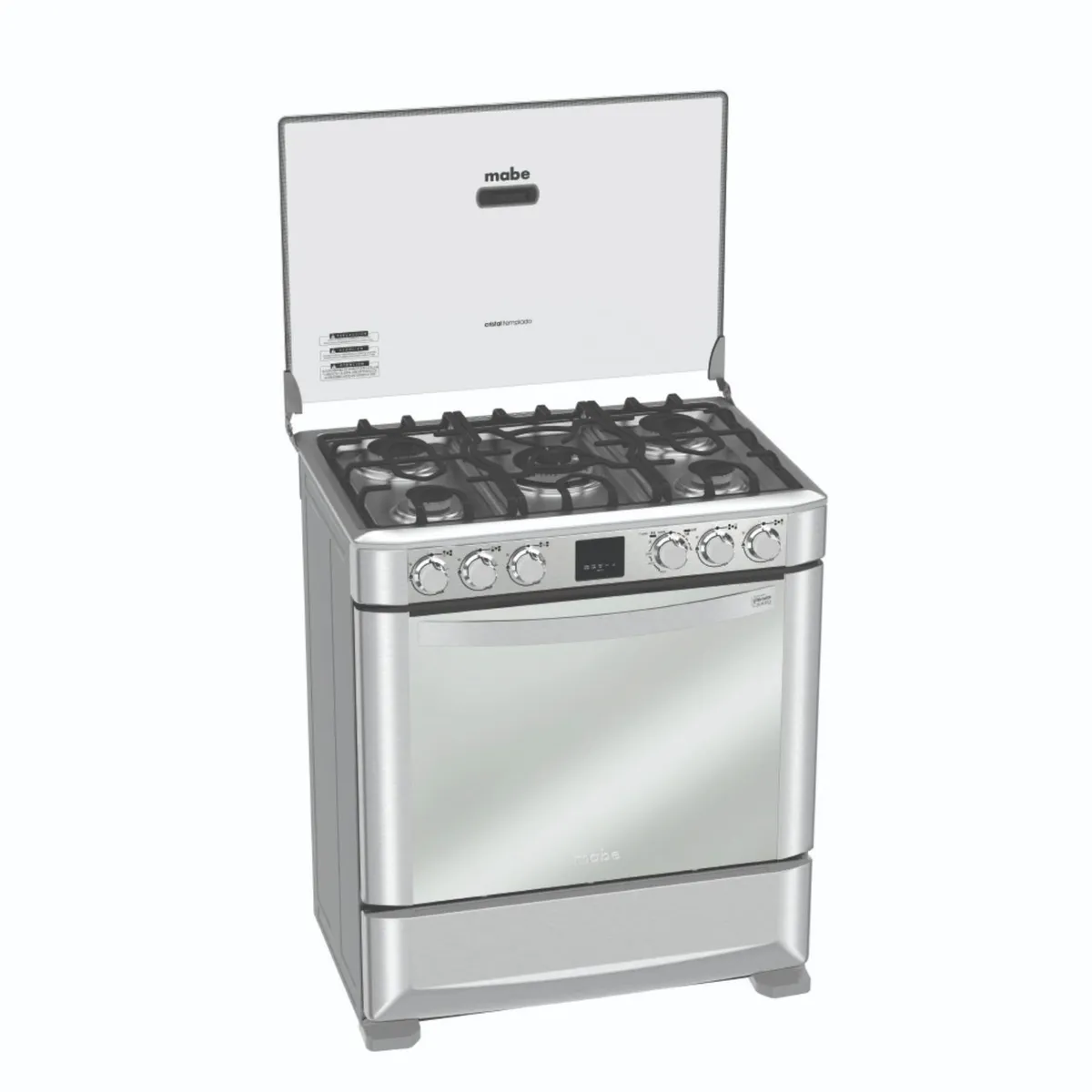MABE - Cocina a gas 5 Hornillas 30" Acero Inox