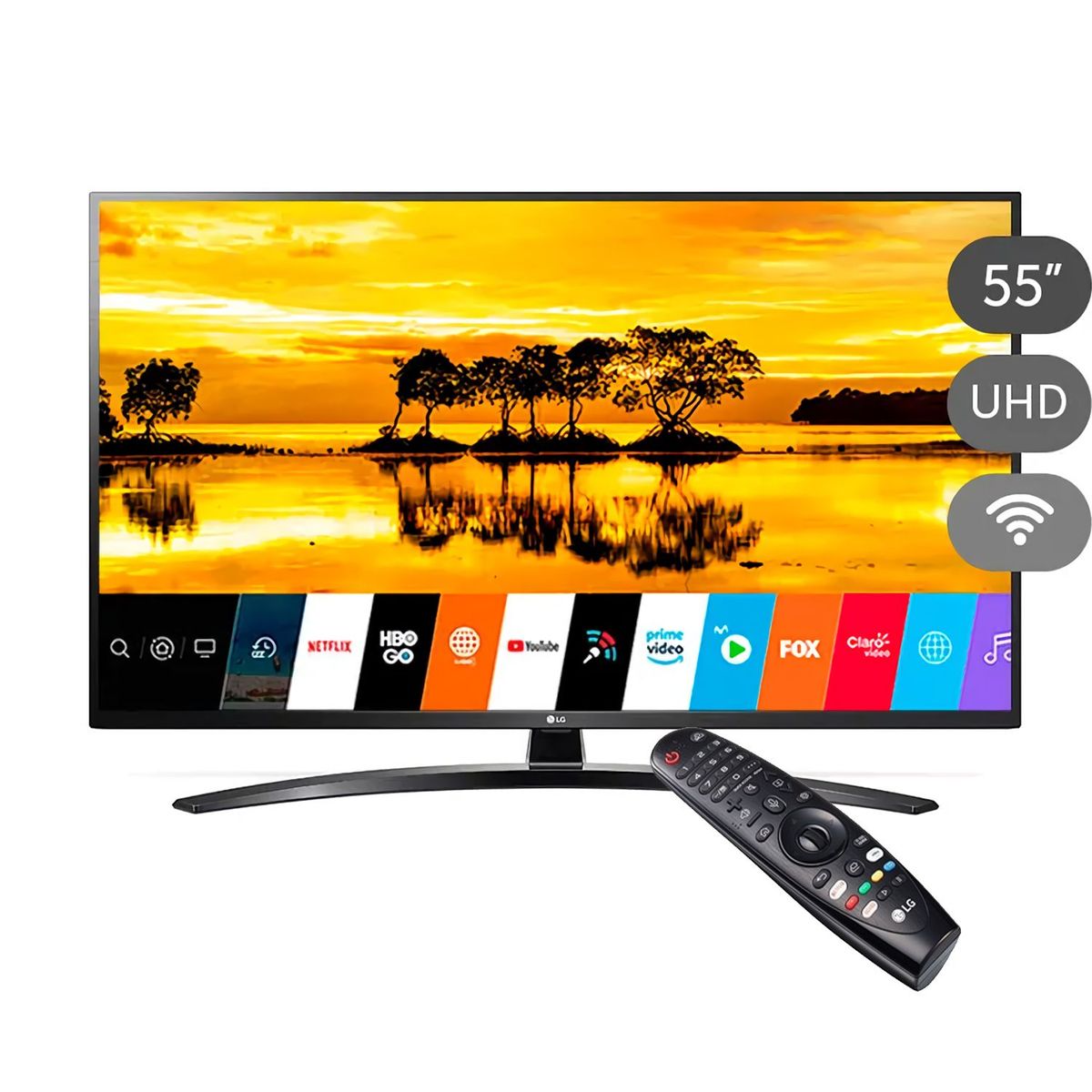 LG - Televisor LED 55" UHD SMART TV AI 55UM7400
