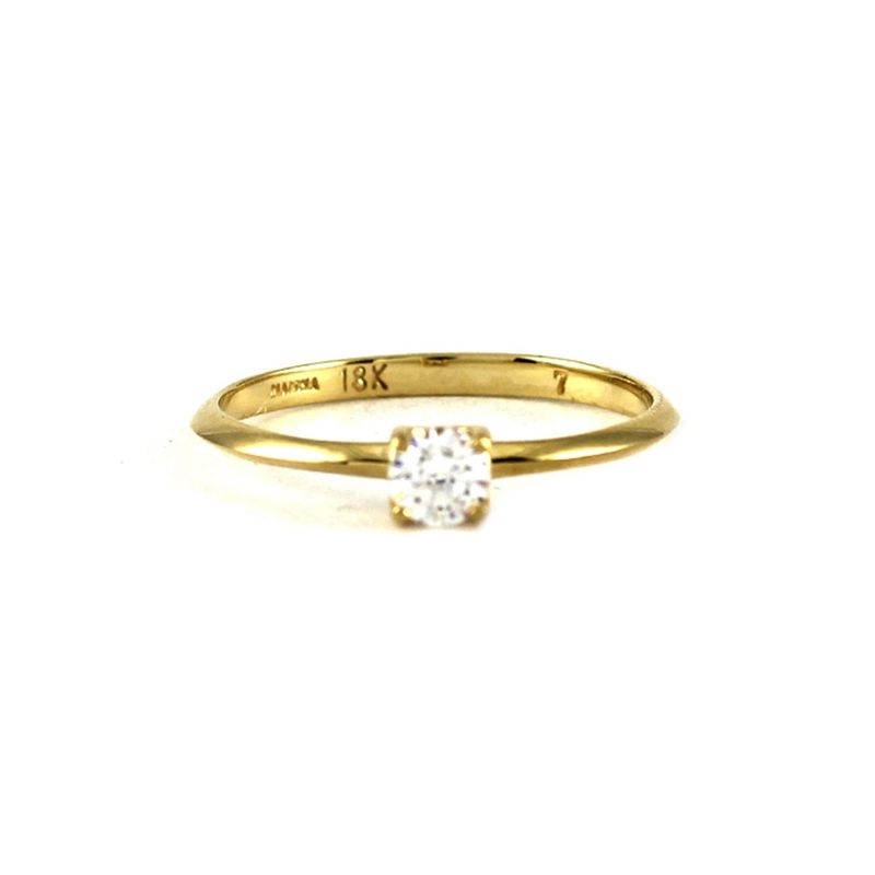 MAISHA - Anillo de compromiso con Circón Swarovski Circular 18K