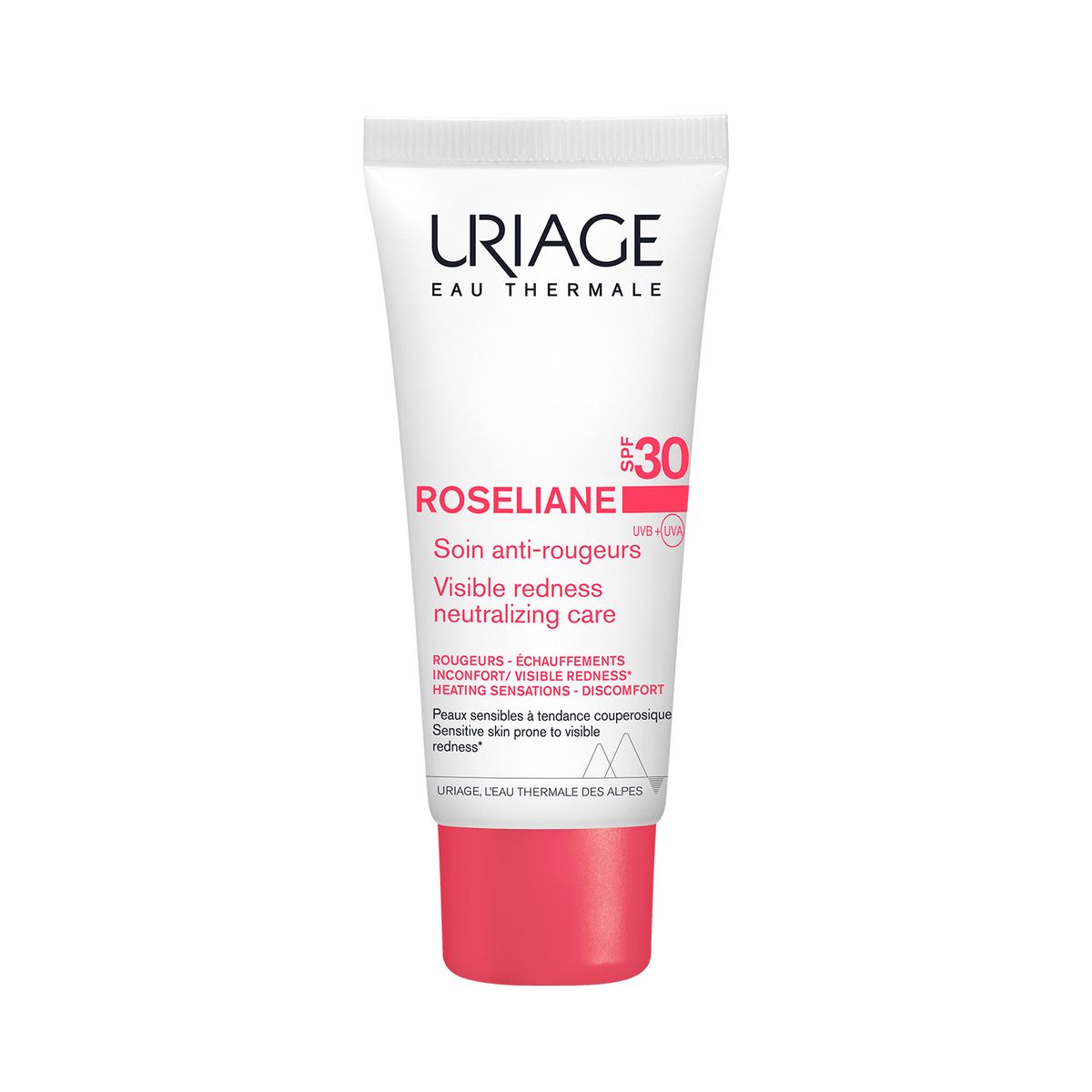URIAGE - Uriage Roséliane Crema Antirojeces SPF30+ 40ml - Cuidado Calmante y protección para pieles sensibles con rojeces