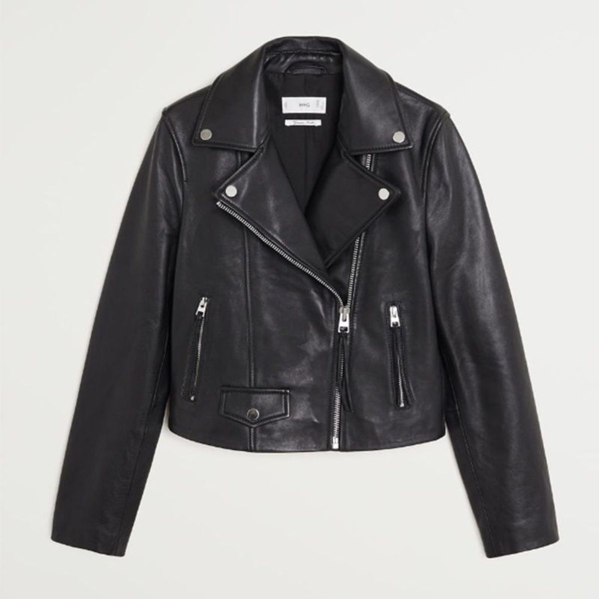 MANGO - Casaca de cuero Mujer