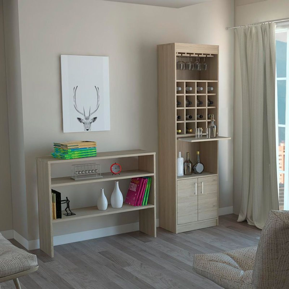 TUHOME - Bar Kava 3 Puertas + Arrimo