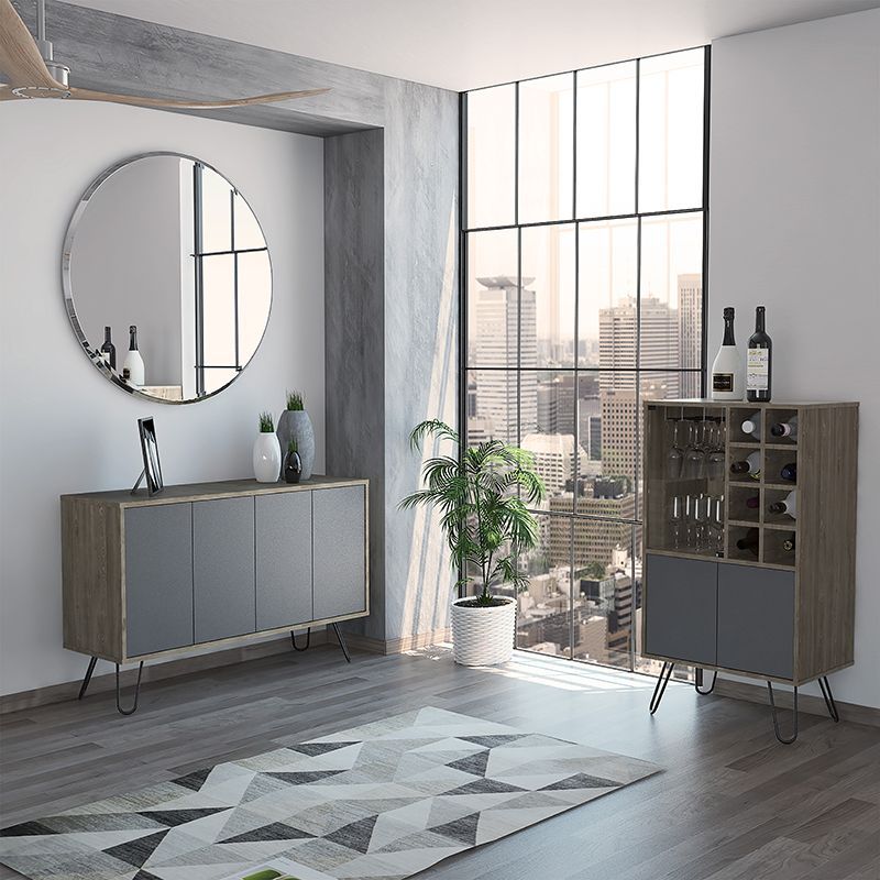 TUHOME - Bar Bajo + Aparador Vassel