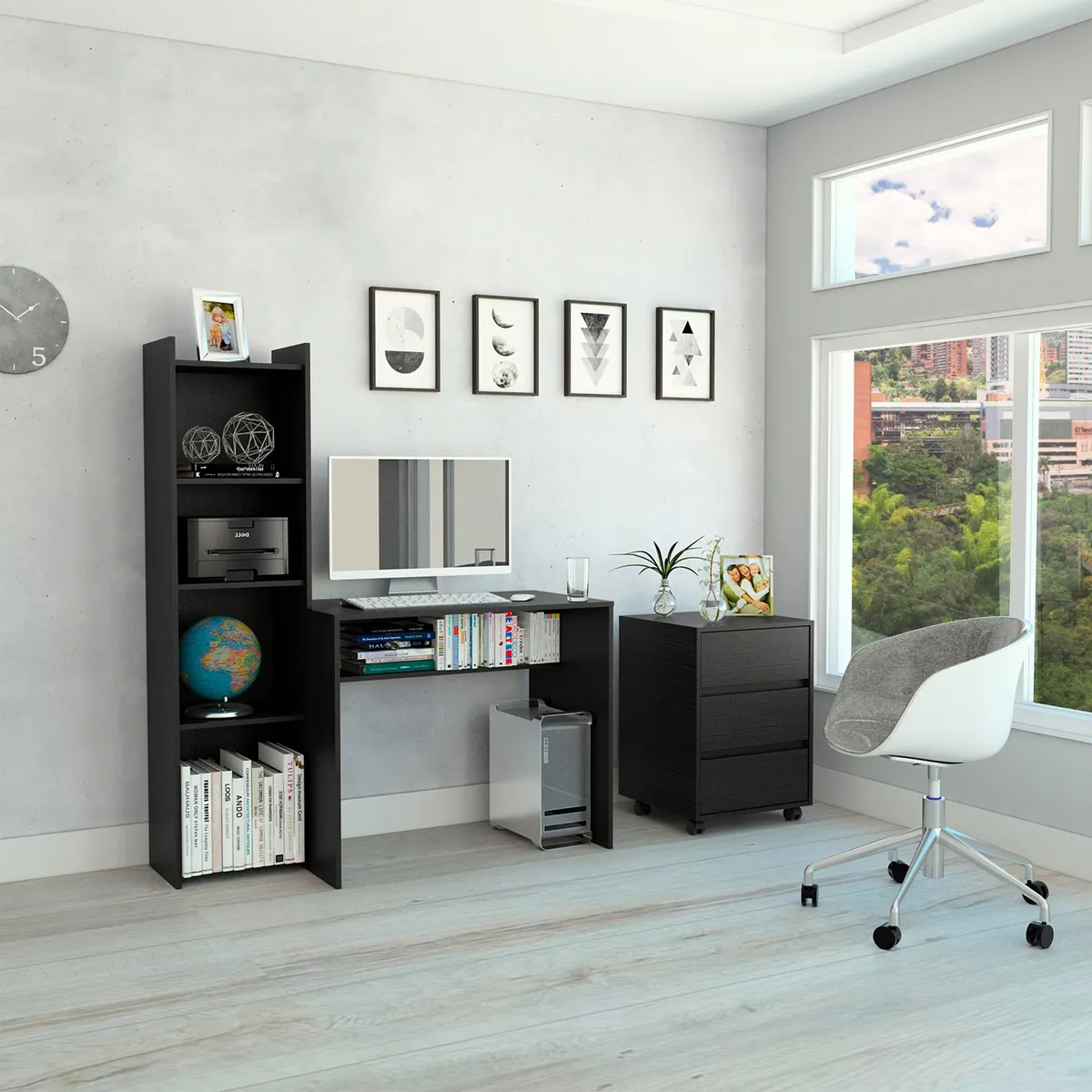 TUHOME - Combo Office 22 Escritorio + Archivador - Wengue