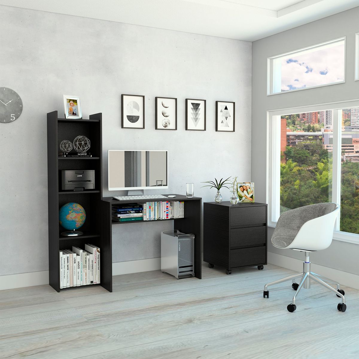 TUHOME - Combo Office 22 Escritorio + Archivador - Wengue