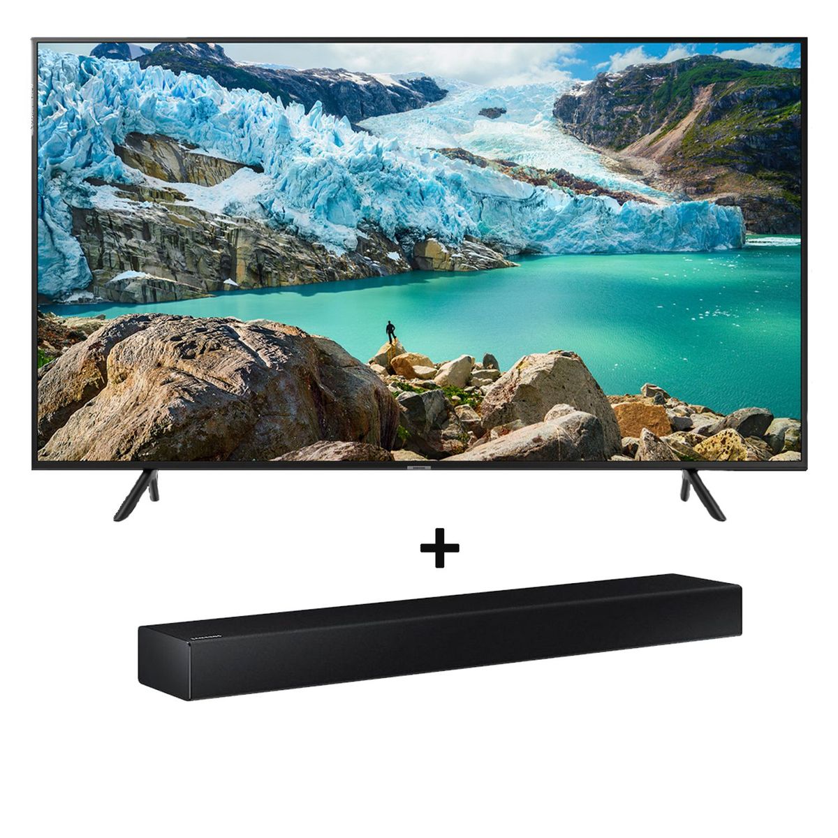 SAMSUNG - Televisor LED Smart TV 4K Ultra HD 55" UN55RU7100GS  + Soundbar