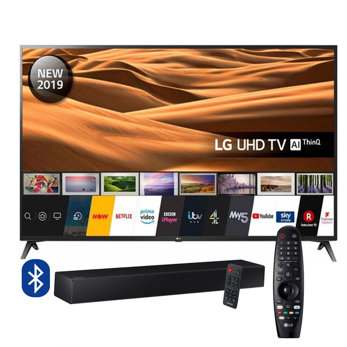 LG - Televisor LED Smart TV 4K Ultra HD 43" 43UM7100MS  + Magic + Sound