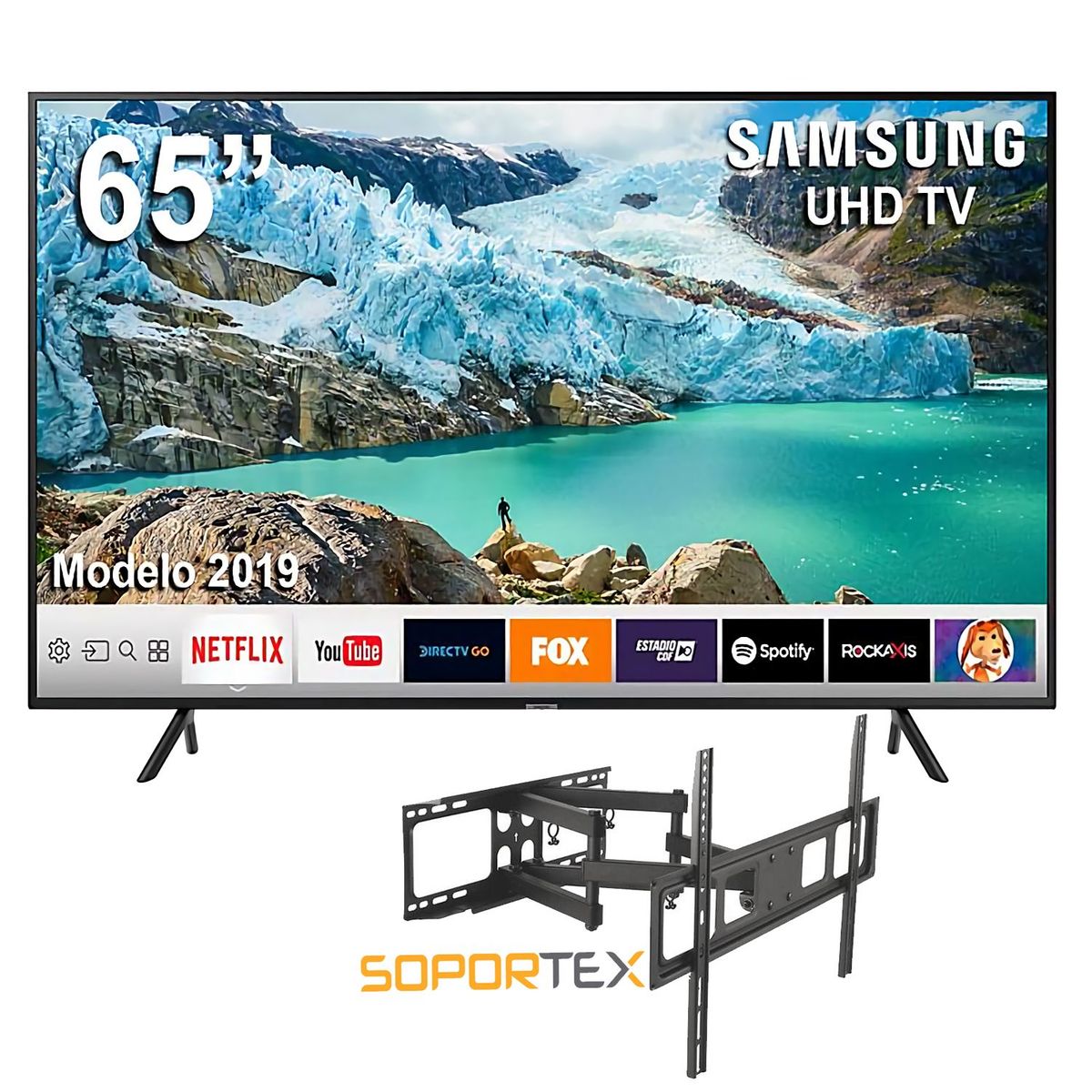 SAMSUNG - Televisor LED Smart TV 4K Ultra HD 65" UN65RU7100-R + Rack LPA52-466