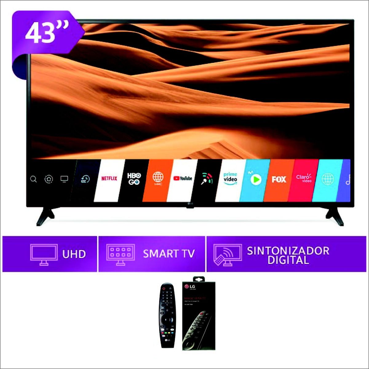 LG - Televisor LED Smart TV 4K Ultra HD 43" 43UM7100