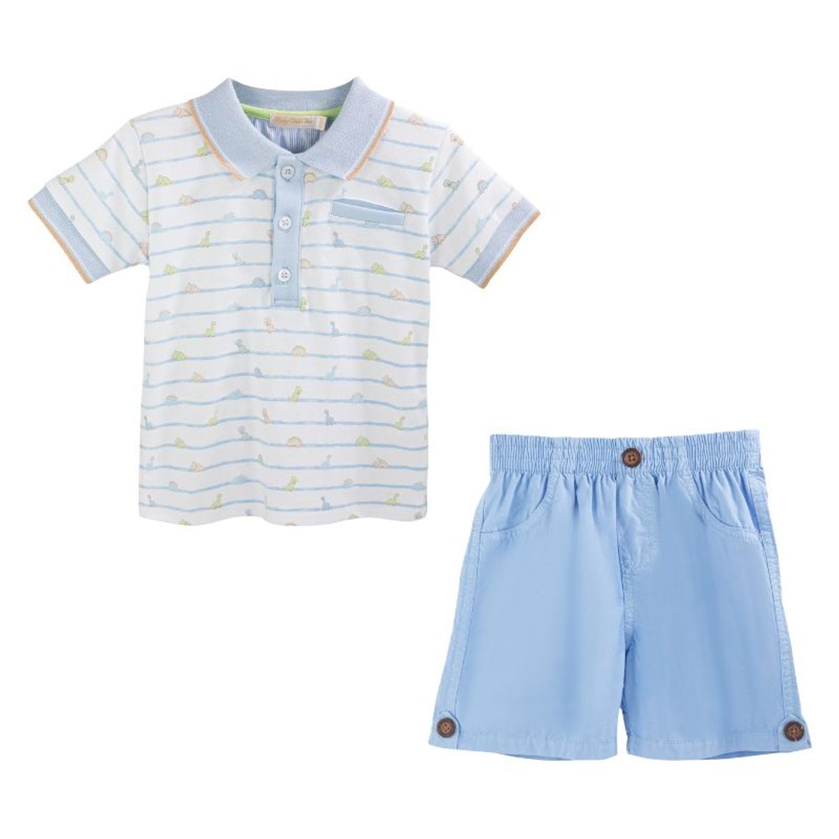 BABY CLUB CHIC - Set Polo Cuello Box c/ Estampado y Short