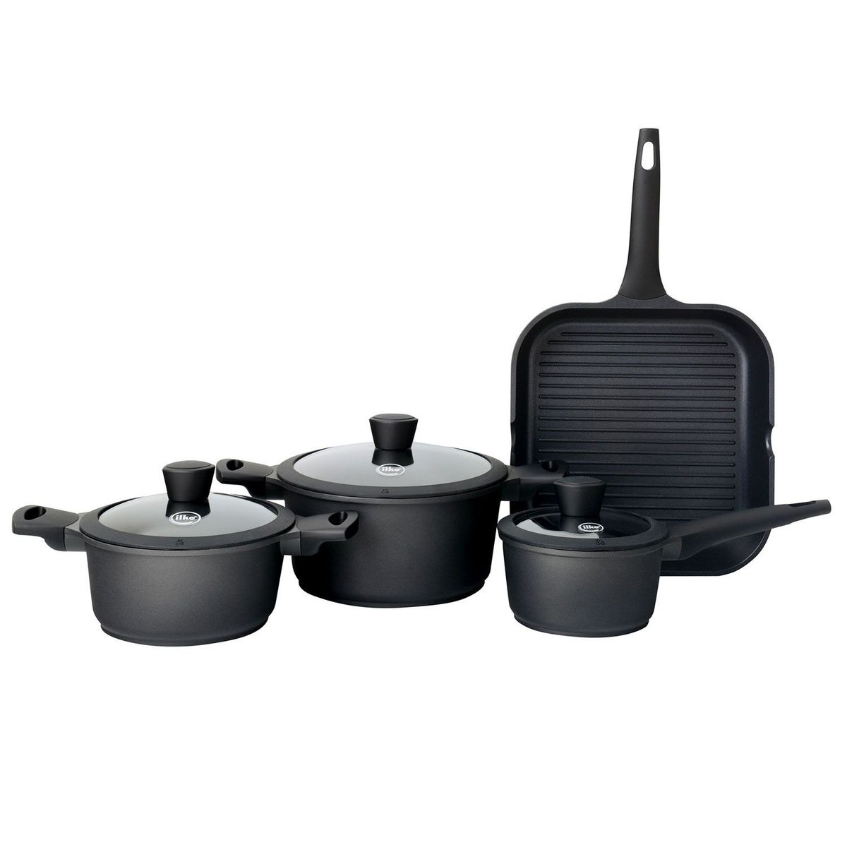 ILKO - Juego de Ollas Antiadherente 7 Pzs Majestic