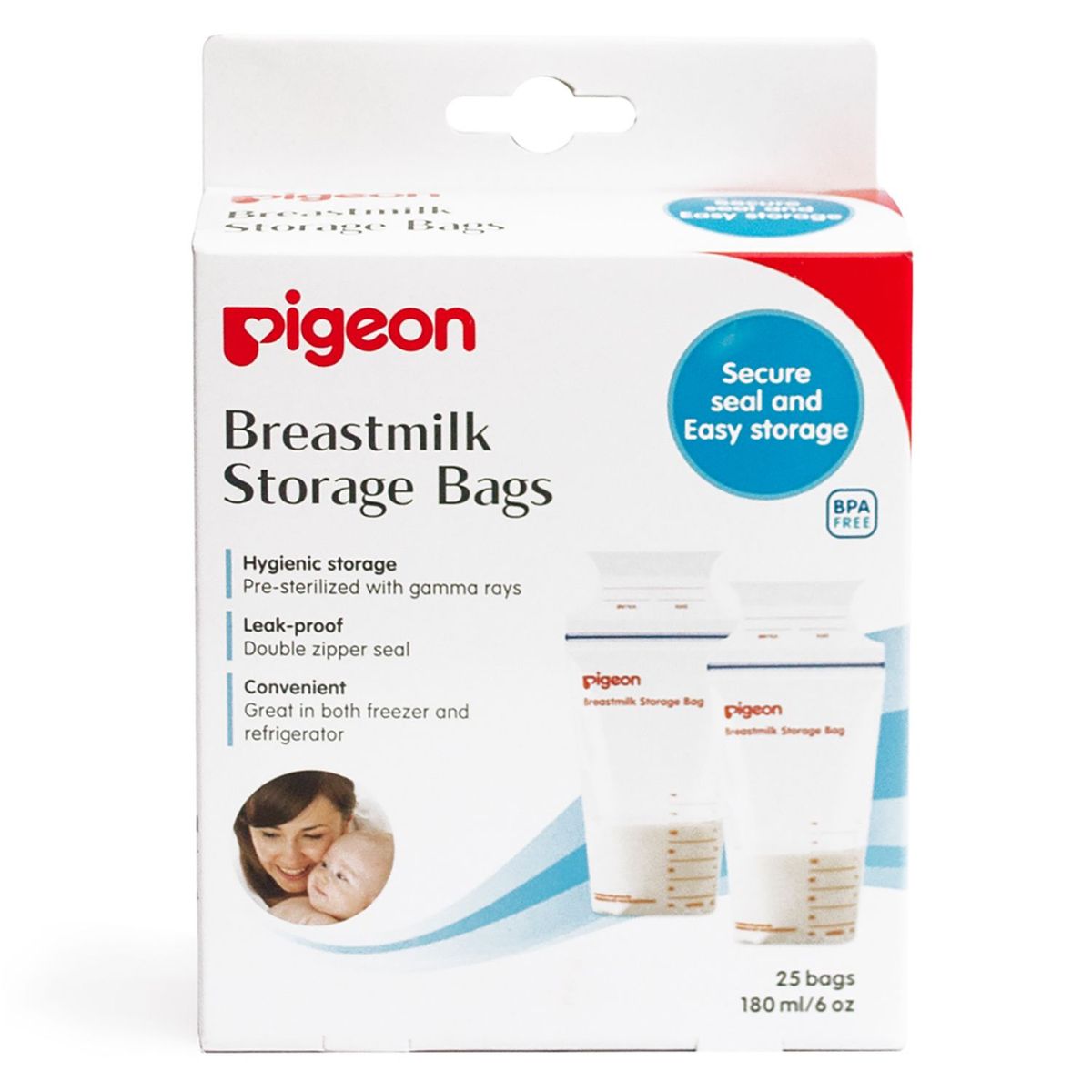 PIGEON - Bolsas de Almacenamiento de Leche x25und 180ml