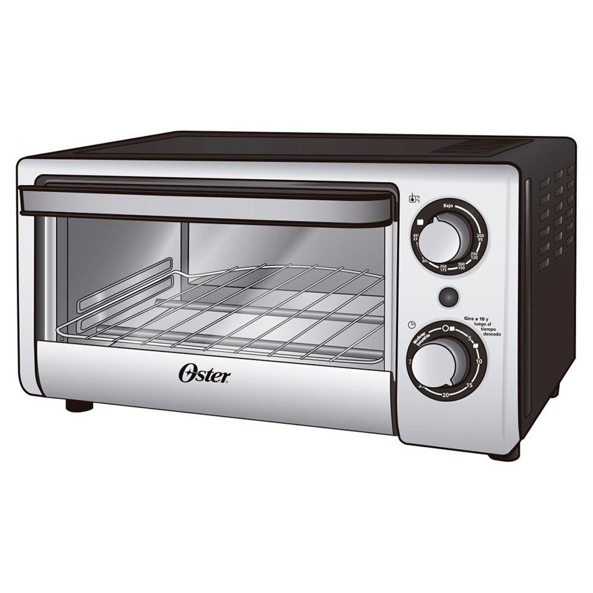 OSTER - Horno eléctrico tostador Oster 10 lt TSSTTV10LTB