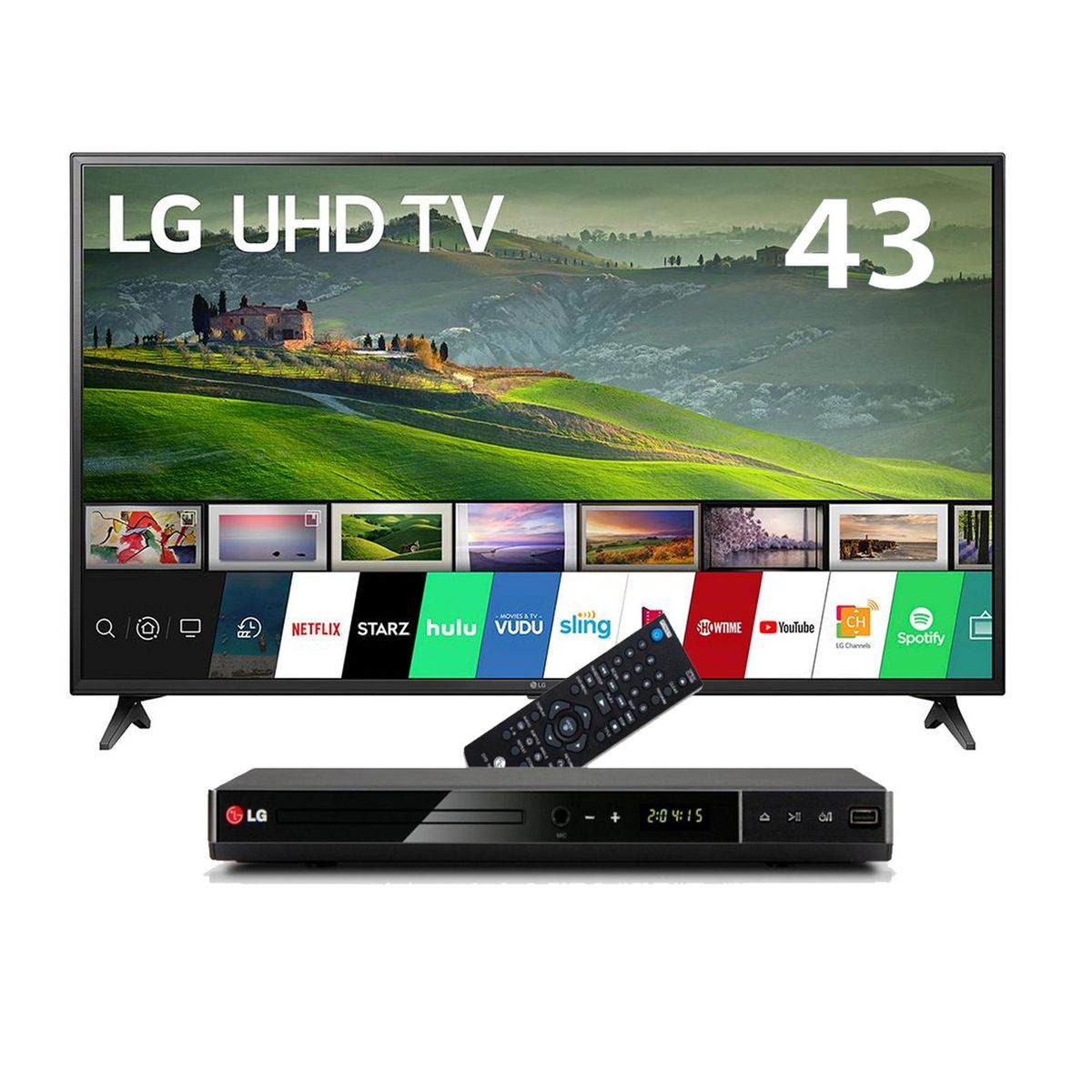 LG - Televisor  LED Smart TV 4K Ultra HD 43" 43UM7100-UHD + DVD
