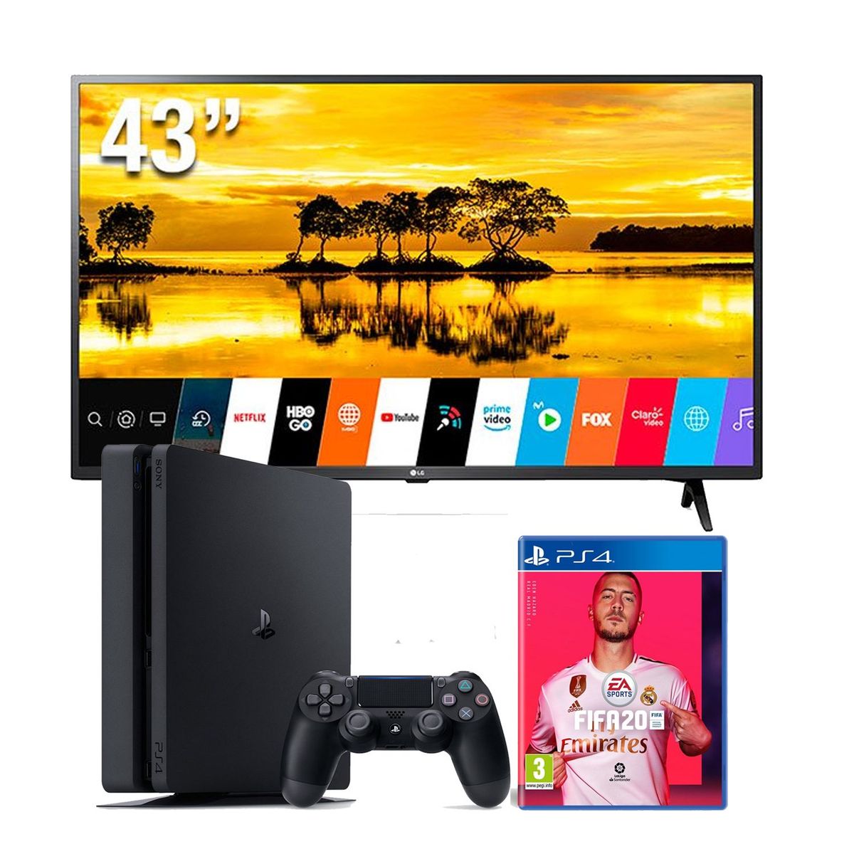 LG - Televisor  LED Smart TV Full HD 43" 43LM6300PSA-FHD + PS4 Slim FIFA20