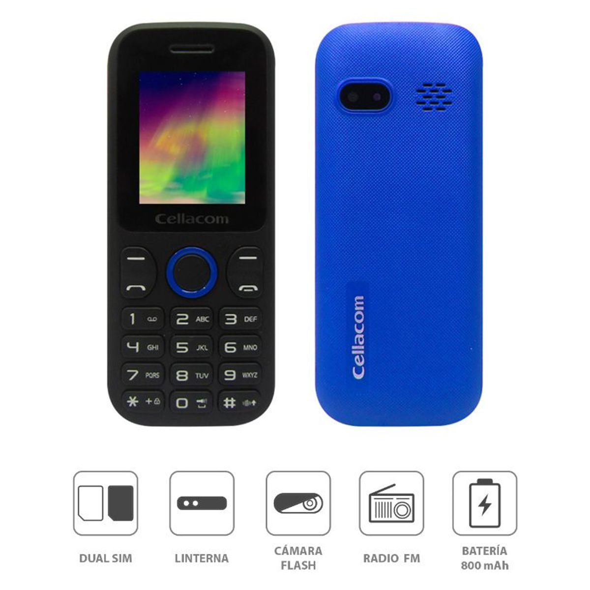 CELLACOM - Teléfono Movil Cellacom M137 2G Dual SIM Azul