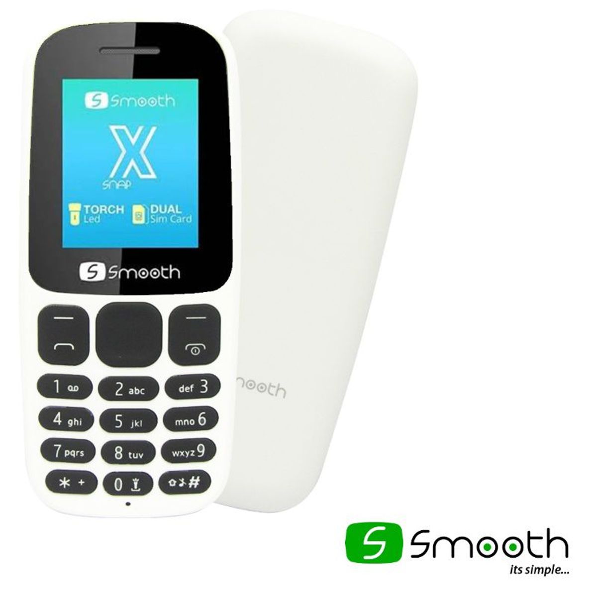 SMOOTH - Teléfono Movil Smooth Snapx 2g Dual Sim Radio Fm Blanco