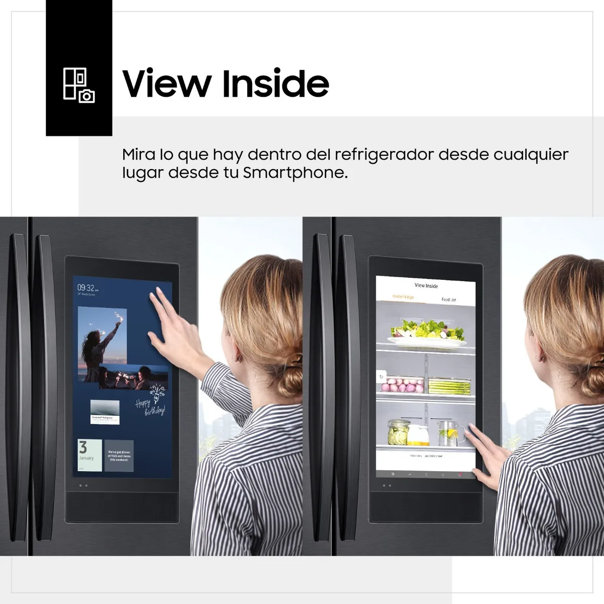 SAMSUNG - Refrigeradora Samsung Side by Side Family Hub 685Lt RS27T5561B1
