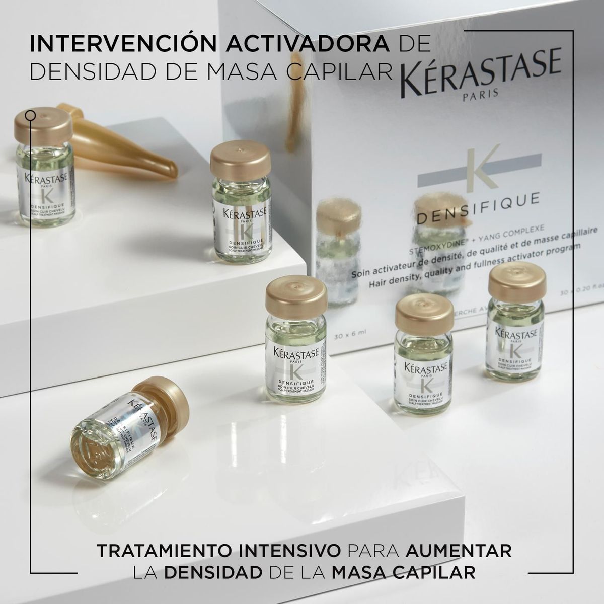 KERASTASE - Tratamiento cura Kérastase Densifique mujer engrosador cabello 30udsx6ml 