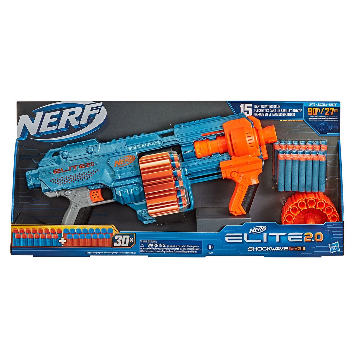 NERF - Lanzador Nerf Elite 2.0 Shockwave Rd-15