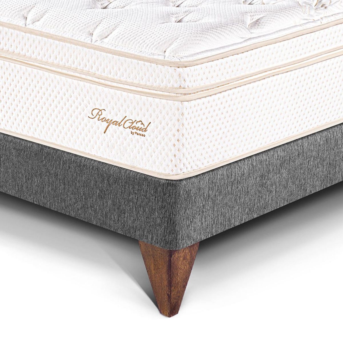 PARAISO - Cama Europea Royal Cloud Queen + 2 Almohadas Viscoelásticas + Protector