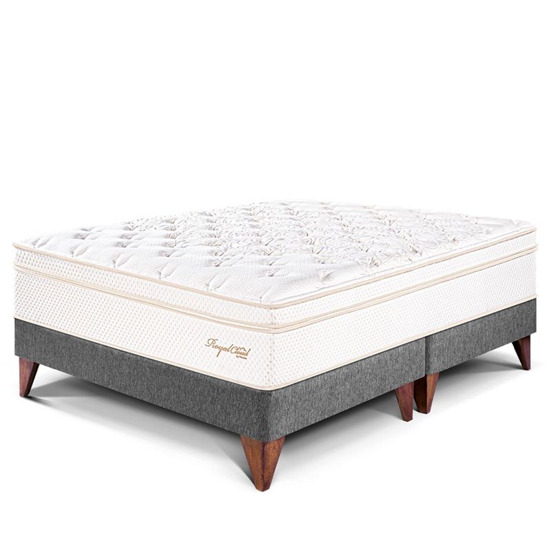 PARAISO - Cama Europea Royal Cloud King + 2 Almohadas Viscoelásticas + Protector