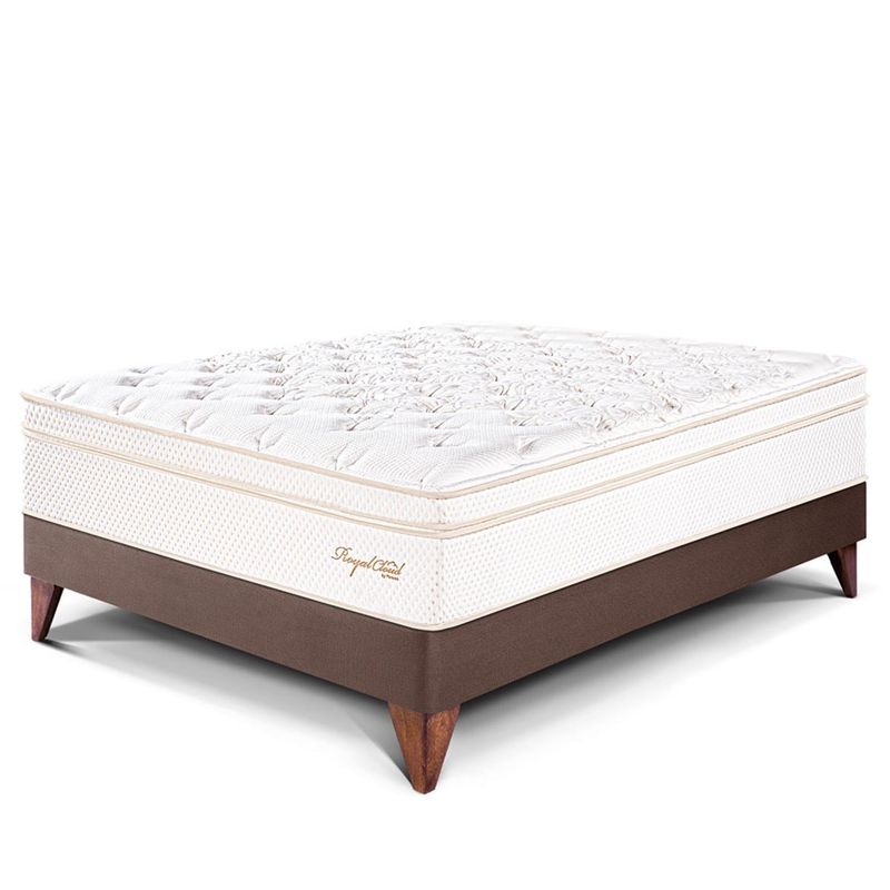 PARAISO - Cama Europea Royal Cloud 1.5 Plz + 1 Almohada Viscoelástica + Protector