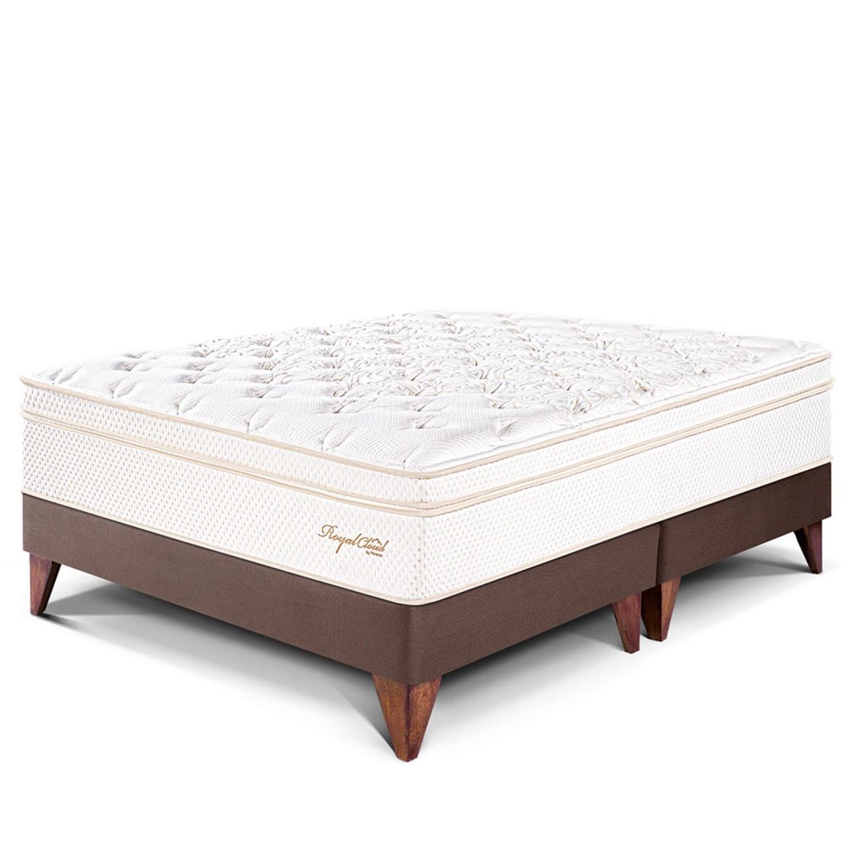 PARAISO - Cama Europea Royal Cloud Queen + 2 Almohadas Viscoelásticas
