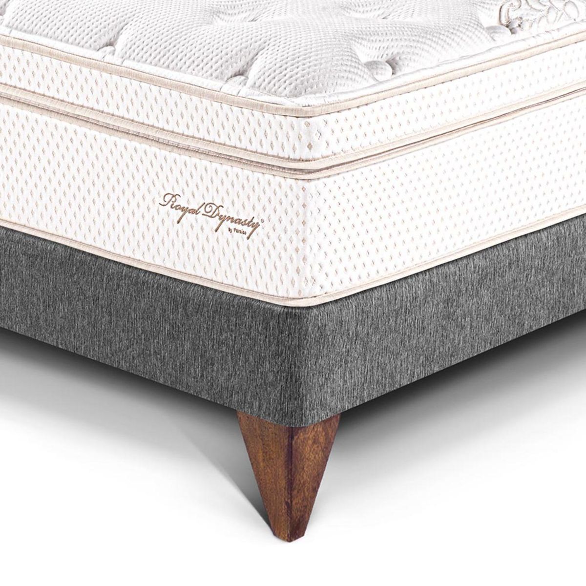 PARAISO - Cama Europea Royal Dynasty 2 Plz + 2 Almohadas Viscoelásticas