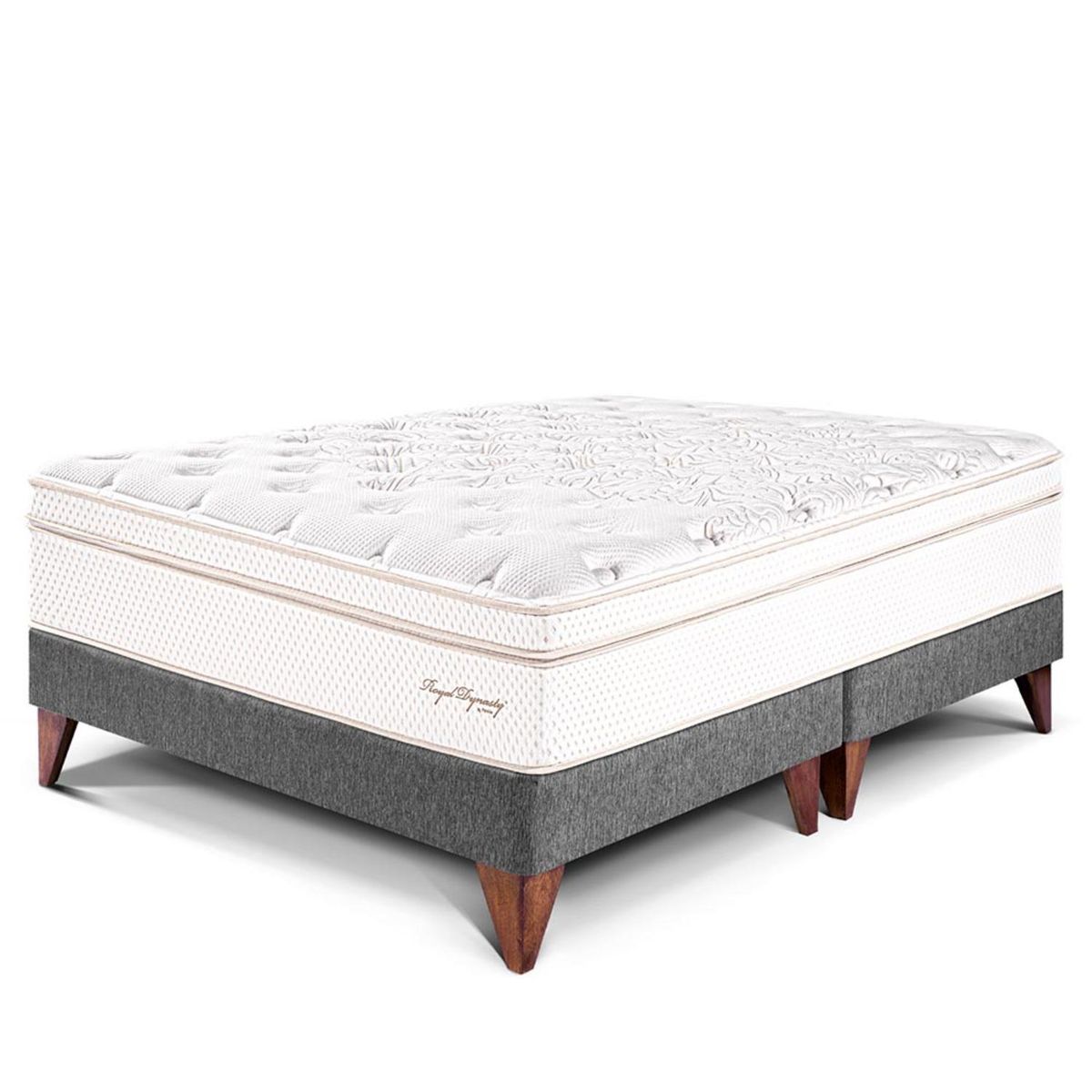 PARAISO - Cama Europea Royal Dynasty King + 2 Almohadas Viscoelásticas