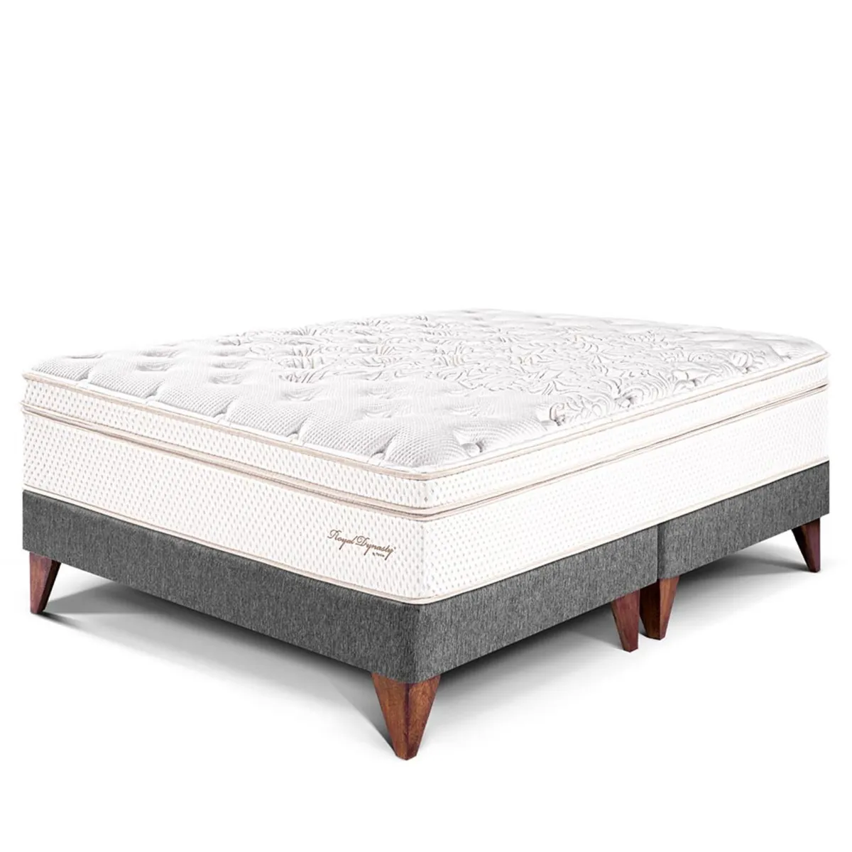 PARAISO - Cama Europea Royal Dynasty King + 2 Almohadas Viscoelásticas