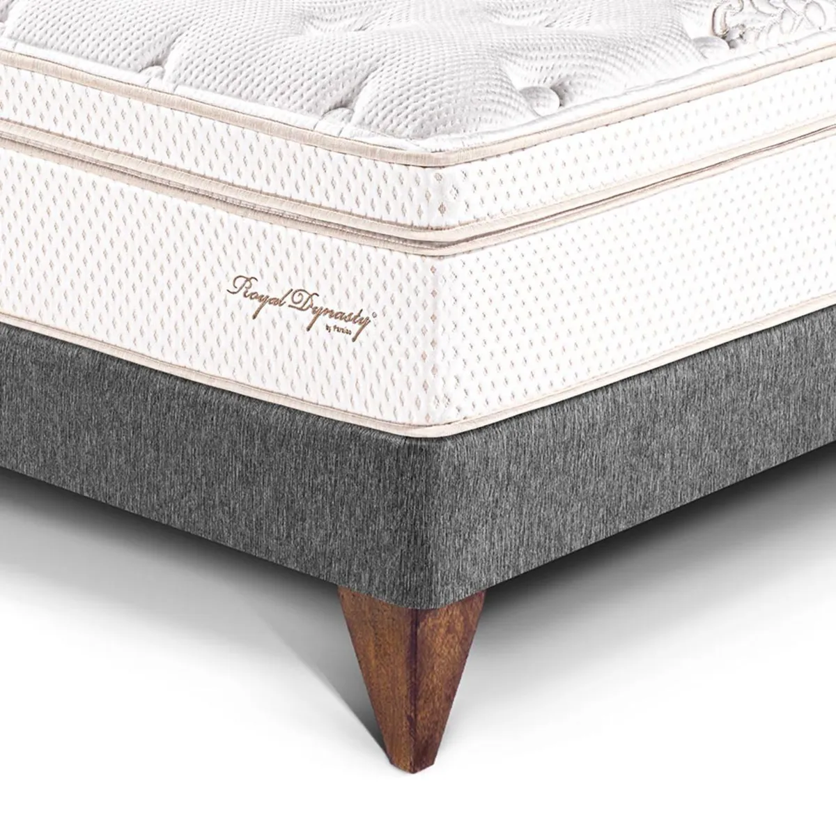 PARAISO - Cama Europea Royal Dynasty King + 2 Almohadas Viscoelásticas