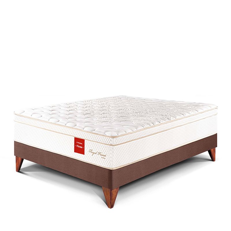 PARAISO - Cama Europea Royal Prince Firme 1.5 Plz + 1 Almohada Viscoelástica + Protector