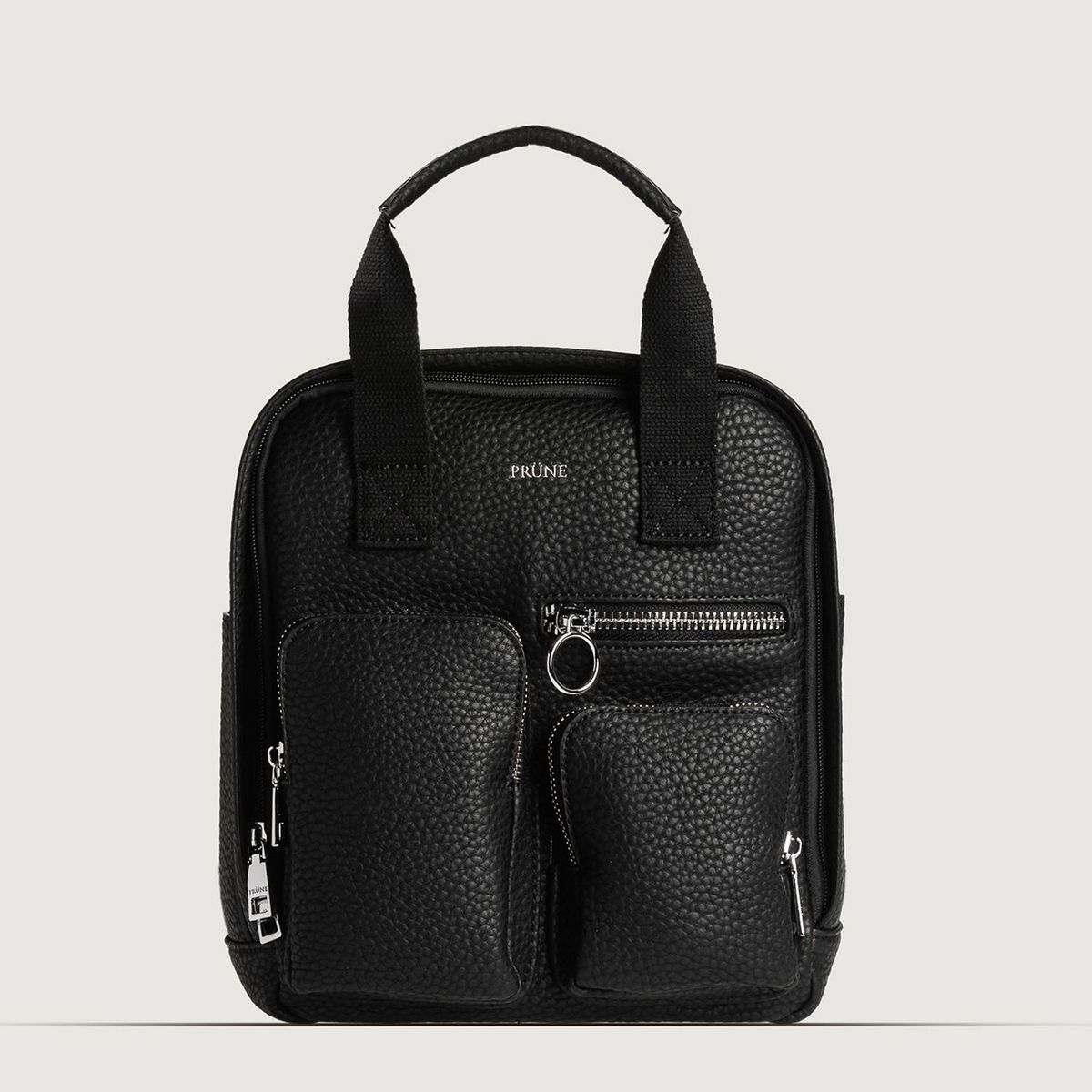PRUNE - Mochila Mujer Cuero Prune Atenea Efecto Negro