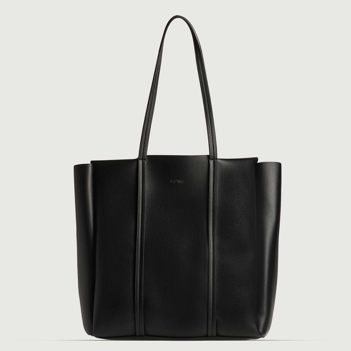 PRUNE - Cartera Chloe Efecto Cuero  Negro