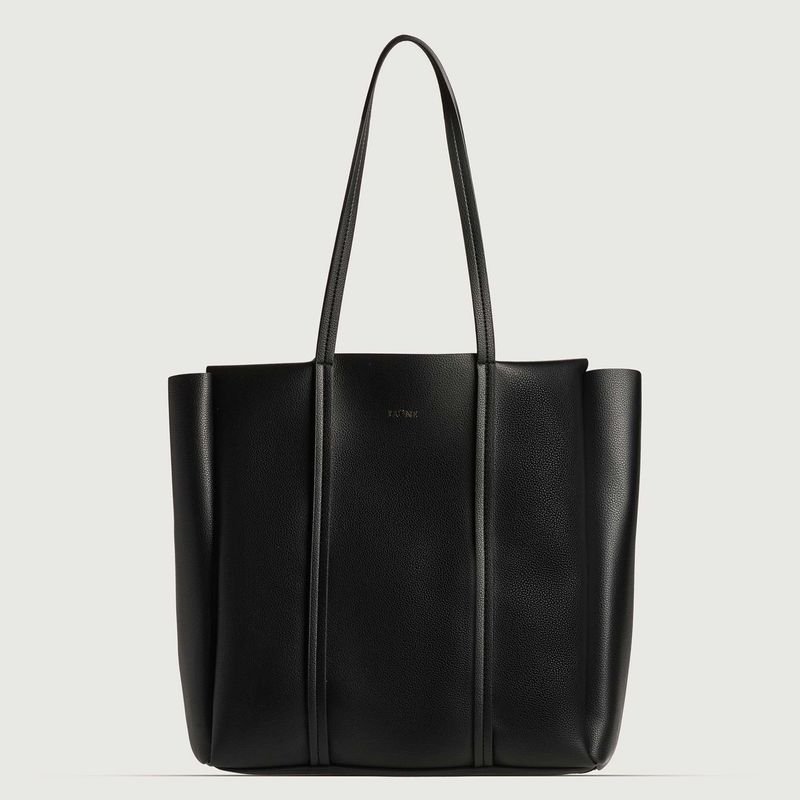 PRUNE - Cartera Chloe Efecto Cuero  Negro