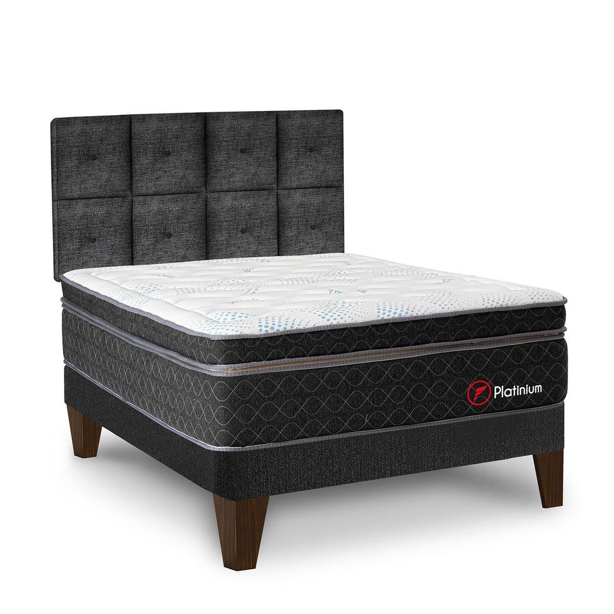 FORLI - Dormitorio Europeo Platinium 2 Plz + 2 Almohadas Viscoelásticas + Protector