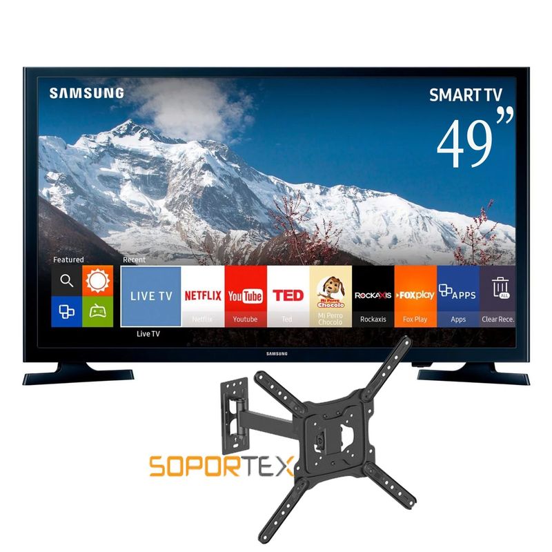 SAMSUNG - Televisor LED Smart TV FHD 49" UN49J5290AG + Rack Móvil  LPA50-441