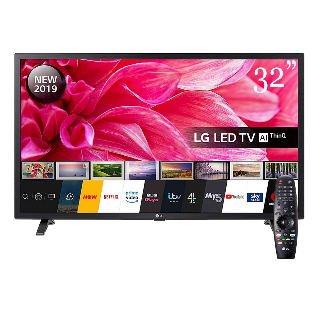 LG - Televisor LED Smart TV HD 32" 32LM630 + Control Magic AN-MR19BA + Rack Móvil  LPA50-441