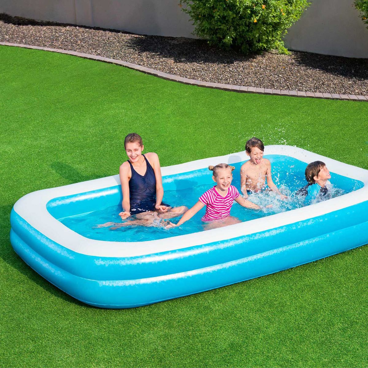 BESTWAY - Piscina Rectangular Familiar 3.05 x 1.83 x 0.46m