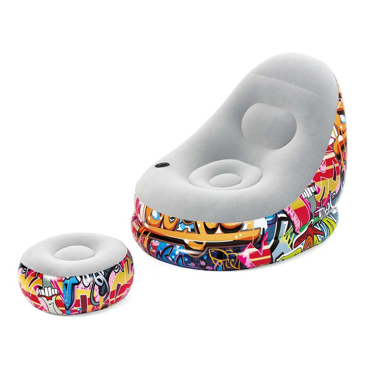 BESTWAY - Sillón Ottoman Grafiti 121 x 100 x 0.86 cm
